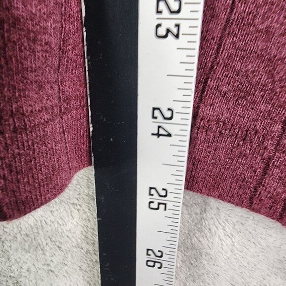 Mens Burgundy J. Ferrar Ribbed Shirt Long Sleeve Crew Neck Size XL - Picture 7 of 8